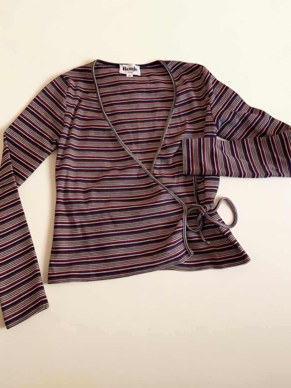 Rouje Maelys stripe wrap top